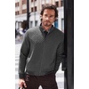 image:imageCOOFANDY Mens Zip Up Sweatshirt Mock Neck Quilted Jacket Casual Lightweight Sweater Jackets with PocketDark Grey