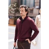 image:imageCOOFANDY Mens Zip Up Sweatshirt Mock Neck Quilted Jacket Casual Lightweight Sweater Jackets with PocketDark Red