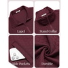 image:imageCOOFANDY Mens Zip Up Sweatshirt Mock Neck Quilted Jacket Casual Lightweight Sweater Jackets with PocketDark Red