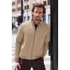 image:imageCOOFANDY Mens Zip Up Sweatshirt Mock Neck Quilted Jacket Casual Lightweight Sweater Jackets with PocketKhaki