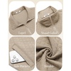 image:imageCOOFANDY Mens Zip Up Sweatshirt Mock Neck Quilted Jacket Casual Lightweight Sweater Jackets with PocketKhaki