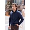 image:imageCOOFANDY Mens Zip Up Sweatshirt Mock Neck Quilted Jacket Casual Lightweight Sweater Jackets with PocketNavy Blue