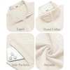 image:imageCOOFANDY Mens Zip Up Sweatshirt Mock Neck Quilted Jacket Casual Lightweight Sweater Jackets with PocketWhite