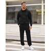 image:imageCOOFANDY Sweatsuits for Men 2 Piece tracksuit Sets Full Zip Hoodie Sweatpants for Men Casual Sports Jogging Suits S4XLBlack