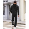 image:imageCOOFANDY Sweatsuits for Men 2 Piece tracksuit Sets Full Zip Hoodie Sweatpants for Men Casual Sports Jogging Suits S4XLBlack