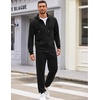 image:imageCOOFANDY Sweatsuits for Men 2 Piece tracksuit Sets Full Zip Hoodie Sweatpants for Men Casual Sports Jogging Suits S4XLBlack