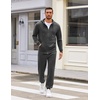 image:imageCOOFANDY Sweatsuits for Men 2 Piece tracksuit Sets Full Zip Hoodie Sweatpants for Men Casual Sports Jogging Suits S4XLDark Grey
