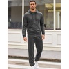 image:imageCOOFANDY Sweatsuits for Men 2 Piece tracksuit Sets Full Zip Hoodie Sweatpants for Men Casual Sports Jogging Suits S4XLDark Grey