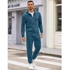 image:imageCOOFANDY Sweatsuits for Men 2 Piece tracksuit Sets Full Zip Hoodie Sweatpants for Men Casual Sports Jogging Suits S4XLDenim Blue