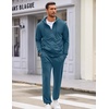 image:imageCOOFANDY Sweatsuits for Men 2 Piece tracksuit Sets Full Zip Hoodie Sweatpants for Men Casual Sports Jogging Suits S4XLDenim Blue