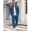 image:imageCOOFANDY Sweatsuits for Men 2 Piece tracksuit Sets Full Zip Hoodie Sweatpants for Men Casual Sports Jogging Suits S4XLDenim Blue