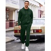 image:imageCOOFANDY Sweatsuits for Men 2 Piece tracksuit Sets Full Zip Hoodie Sweatpants for Men Casual Sports Jogging Suits S4XLGreen