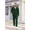 image:imageCOOFANDY Sweatsuits for Men 2 Piece tracksuit Sets Full Zip Hoodie Sweatpants for Men Casual Sports Jogging Suits S4XLGreen