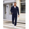 image:imageCOOFANDY Sweatsuits for Men 2 Piece tracksuit Sets Full Zip Hoodie Sweatpants for Men Casual Sports Jogging Suits S4XLNavy Blue