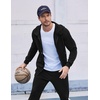 image:imageCOOFANDY Tracksuit Mens with Zipper Pockets Full Zip Hoodie Sweatsuit 2 Pieces Running Jogging Sports Casual Sweat SuitsAblack