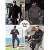 image:imageCOOFANDY Tracksuit Mens with Zipper Pockets Full Zip Hoodie Sweatsuit 2 Pieces Running Jogging Sports Casual Sweat SuitsAblack