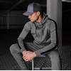 image:imageCOOFANDY Tracksuit Mens with Zipper Pockets Full Zip Hoodie Sweatsuit 2 Pieces Running Jogging Sports Casual Sweat SuitsDark Grey Textile