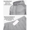 image:imageCOOFANDY Tracksuit Mens with Zipper Pockets Full Zip Hoodie Sweatsuit 2 Pieces Running Jogging Sports Casual Sweat SuitsLight Grey