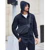 image:imageCOOFANDY Tracksuit Mens with Zipper Pockets Full Zip Hoodie Sweatsuit 2 Pieces Running Jogging Sports Casual Sweat SuitsNavy Blue