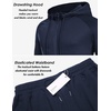 image:imageCOOFANDY Tracksuit Mens with Zipper Pockets Full Zip Hoodie Sweatsuit 2 Pieces Running Jogging Sports Casual Sweat SuitsNavy Blue