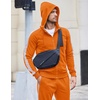 image:imageCOOFANDY Tracksuit Mens with Zipper Pockets Full Zip Hoodie Sweatsuit 2 Pieces Running Jogging Sports Casual Sweat SuitsOrange