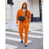 image:imageCOOFANDY Tracksuit Mens with Zipper Pockets Full Zip Hoodie Sweatsuit 2 Pieces Running Jogging Sports Casual Sweat SuitsOrange