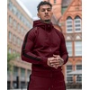image:imageCOOFANDY Tracksuit Mens with Zipper Pockets Full Zip Hoodie Sweatsuit 2 Pieces Running Jogging Sports Casual Sweat SuitsWine Red