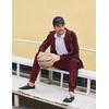 image:imageCOOFANDY Tracksuit Mens with Zipper Pockets Full Zip Hoodie Sweatsuit 2 Pieces Running Jogging Sports Casual Sweat SuitsWine Red
