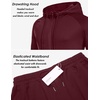 image:imageCOOFANDY Tracksuit Mens with Zipper Pockets Full Zip Hoodie Sweatsuit 2 Pieces Running Jogging Sports Casual Sweat SuitsWine Red