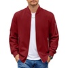 image:imageCOOFANDY Men Bomber Jacket Lightweight Casual Windbreaker Zip Up Coat Fashion Stylish Fall Jackets with PocketWine Red