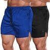 image:imageCOOFANDY Mens 2 Pack Gym Workout Shorts Quick Dry Athletic Shorts 5 Inch Lightweight Sports Running Shorts with PocketsRoyal BlueBlack