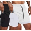 image:imageCOOFANDY Mens 2 Pack Running Shorts 2 in 1 Workout Shorts Quick Dry Gym Training Athletic Jogger with Phone Pockets2pack Blackwhite