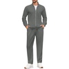 image:imageCOOFANDY Mens 2 Piece Tracksuit Casual Sweatsuits Full Zip Track Suits Jogging Athletic Suit SetsDark Grey