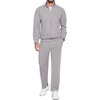 image:imageCOOFANDY Mens 2 Piece Tracksuit Casual Sweatsuits Full Zip Track Suits Jogging Athletic Suit SetsLight Grey
