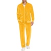 image:imageCOOFANDY Mens 2 Piece Velour Tracksuit Full Zip Jackets Pants Velvet Jogging Suits Sweatsuit SetYellow