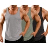 image:imageCOOFANDY Mens 3 Pack Gym Tank Tops YBack Workout Muscle Tee Training Bodybuilding Fitness Sleeveless T Shirts3 PackblackGreyArmy Green