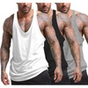 image:imageCOOFANDY Mens 3 Pack Tank Tops Gym Workout Shirt YBack Sleeveless Muscle Fitness Bodybuilding Tank Shirts01blackWhiteGray