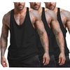 image:imageCOOFANDY Mens 3 Pack Tank Tops Gym Workout Shirt YBack Sleeveless Muscle Fitness Bodybuilding Tank ShirtsBlackBlackBlack