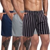Black & White Stripe/Navy Blue/Grey