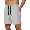 image:imageCOOFANDY Mens Athletic Running Shorts 7 Gym Workout Shorts Lightweight Drawstring Training Shorts with Zipper PocketsLight Grey1 Pack of 1