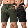 image:imageCOOFANDY Mens Athletic Running Shorts 7 Quick Dry Lightweight Workout Gym Basketball Hiking Shorts with Pockets2 Pack BlackArmy Green