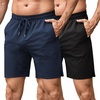 image:imageCOOFANDY Mens Athletic Running Shorts 7 Quick Dry Lightweight Workout Gym Basketball Hiking Shorts with Pockets2 Pack BlackNavy Blue