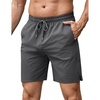 image:imageCOOFANDY Mens Athletic Running Shorts 7 Quick Dry Lightweight Workout Gym Basketball Hiking Shorts with PocketsDark Grey
