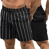 image:imageCOOFANDY Mens Athletic Shorts 7 Inch Quick Dry Stretch Lightweight Gym Workout Shorts with PocketsBlack StripesBlack