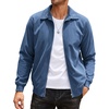 image:imageCOOFANDY Mens Casual Corduroy Jacket Lightweight Zip Up Vintage Jacket Collared Bomber JacketBlue