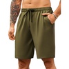 image:imageCOOFANDY Mens Casual Shorts 9 inch Inseam Stretch Beach Shorts Elastic Waist Drawstring Summer ShortsArmy Green