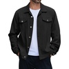 image:imageCOOFANDY Mens Cotton Denim Jacket Lightweight Trucker Western Jackets Casual Fashion Jean CoatBlack