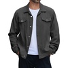 image:imageCOOFANDY Mens Cotton Denim Jacket Lightweight Trucker Western Jackets Casual Fashion Jean CoatDark Grey