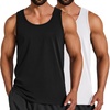 image:imageCOOFANDY Mens Cotton Tank Tops Workout Summer Sleeveless Muscle Gym Shirts Athletic Beach Tee Shirt PackBlackwhite