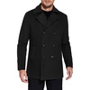 image:imageCOOFANDY Mens Double Breasted Pea Coat Winter Overcoat Short Trench Coat Notched CollarBlack